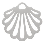 Breloque coquillage ajouré 15x16 mm - Acier inoxydable 304 x1