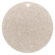 Pendentif rond 36 mm en plexiglas - Pailleté Doré x1