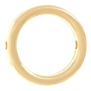 Intercalaire cercle évidé 13 mm - Doré à l'or fin x1