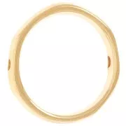 Intercalaire cercle irrégulier évidé 17 mm - Doré à l'or fin x1