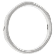 Intercalaire cercle irrégulier évidé 17 mm - Placage Argent fin vieilli x1