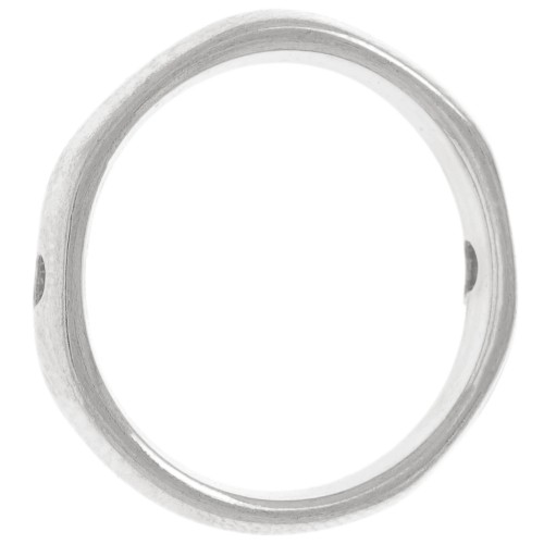 Intercalaire cercle irrégulier évidé 17 mm - Placage Argent fin vieilli x1
