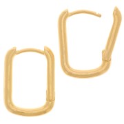 Dormeuses ovales 16x12 mm à décorer - Doré à l'or fin x2|raw }}