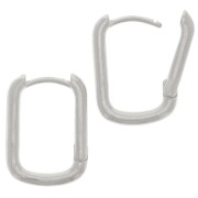 Dormeuses ovales 16x12 mm à décorer - Placage Argent fin vieilli x2