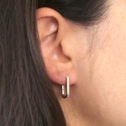 Dormeuses ovales 16x12 mm à décorer - Placage Argent fin vieilli x2