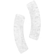 Perles tube incurvé 32x8mm acrylique transparent effet craquelé - Transparent x6