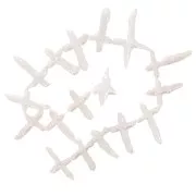 Perle croix irrégulière - perle d'eau douce Keshi 30 - 40 mm - Blanc x1