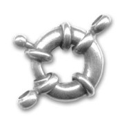 Fermoir bouée 15 mm argenté vieilli