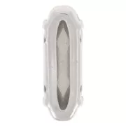 Cristal serti Aurora A4161 Long Classical Oval 15x5 mm - Rhodié - Ruby x1