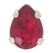 Cristal serti Aurora A4320 Drop 8x6 mm - Rhodié -  Ruby x1|raw }}