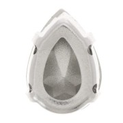 Cristal serti Aurora A4320 Drop 8x6 mm - Rhodié -  Ruby x1