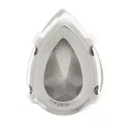 Cristal serti Aurora A4320 Drop 8x6 mm - Rhodié -  Ruby x1