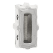 Cristal serti Aurora A4500 Baguette 10x5 mm - Rhodié - Aquamarine x1