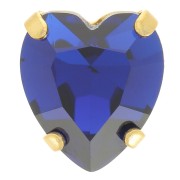 Cristal serti Aurora Coeur A4831 Antique Heart 11x10 mm - Doré - Capri Blue x1|raw }}