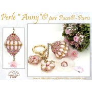 Perles en verre Samos® par Puca® 7x5 mm - Milky Beige x10g