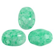 Perles en verre Samos® par Puca® 7x5 mm - Milky Green Turquoise x10g