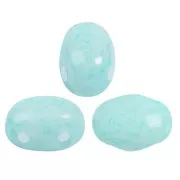 Perles en verre Samos® par Puca® 7x5 mm - Milky Turquoise x10g