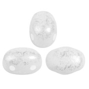 Perles en verre Samos® par Puca® 7x5 mm - Milky White x10g