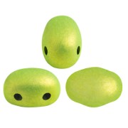 Perles en verre Samos® par Puca® 7x5 mm - Metalust Electric Green Mat x10g|raw }}