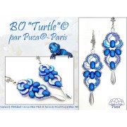 Perles en verre Samos® par Puca® 7x5 mm - Metalust Turquoise Mat x10g