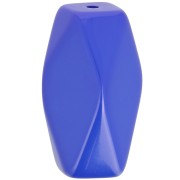 Perle tube hexagonale en résine opaque 25x15 mm - Bleu royal x1|raw }}