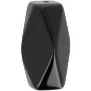 Perle tube hexagonale en résine opaque 25x15 mm - Noir x1