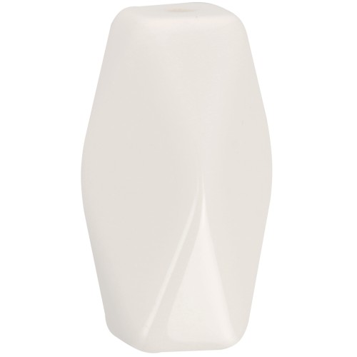 Perle tube hexagonale en résine opaque 25x15 mm - Ivoire x1