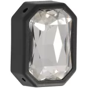 Serti octogone en plastique pour cabochon 4627 18x13 mm - Noir x1