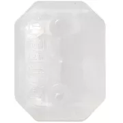 Serti octogone en plastique pour cabochon 4627 18x13 mm - White Opal x1