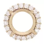 Serti griffe rond 1088 8 mm avec oxydes de zirconium - Laiton brut - Crystal
