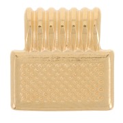 Mini pendentif rectangle 10 mm avec résine époxy - Doré à l'or fin - Turquoise x1