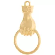 Pendentif main 33x17 mm - Doré à l'or fin x1