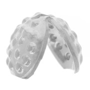 Cache noeuds décor relief  7 mm argenté x4