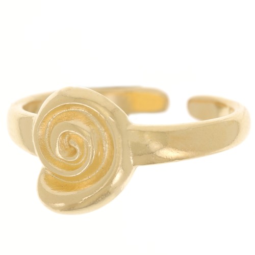 Bague fine coquillage - Taille 54 à 56 - Doré à l'or fin x1