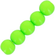 Perles en résine opaque 6 mm - Vert fluo x10