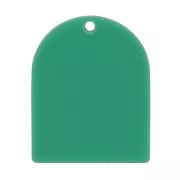 Pendentif forme arche 25x20 mm en acétate mat - Vert foncé x1