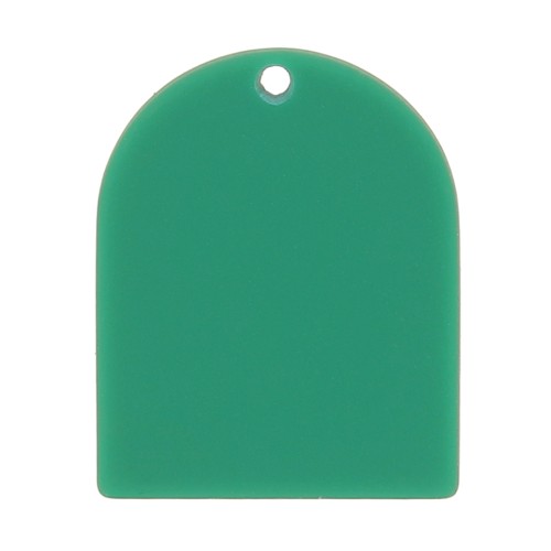 Pendentif forme arche 25x20 mm en acétate mat - Vert foncé x1