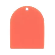 Pendentif forme arche en acétate mat 25x20 mm - Orange foncé x1