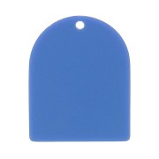 Pendentif forme arche 25x20 mm en acétate mat - Bleu jeans x1