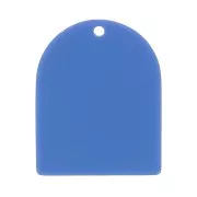 Pendentif forme arche en acétate mat 25x20 mm - Bleu jeans x1