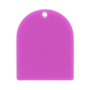 Pendentif forme arche 25x20 mm en acétate mat - Violet x1
