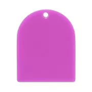 Pendentif forme arche en acétate mat 25x20 mm - Violet x1