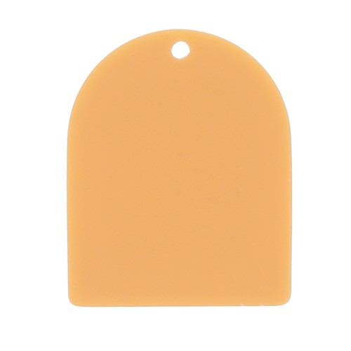 Pendentif forme arche 25x20 mm en acétate mat - Ocre x1