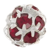 Perle ronde Strass 8 mm argenté Siam|raw }}