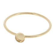 Bague fine serti pour cabochon 3 mm - Taille 54 - Gold filled (or laminé) x1|raw }}