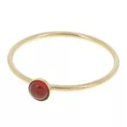 Bague fine serti pour cabochon 3 mm - Taille 54 - Gold filled (or laminé) x1