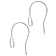 Crochets d'oreilles attache pendentif 14x8 mm - Argent 925 x2|raw }}