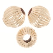 Perles rondes striées 4 mm - Gold filled (or laminé) x8