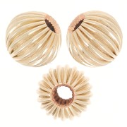 Perles rondes striées 5 mm - Gold filled (or laminé) x5