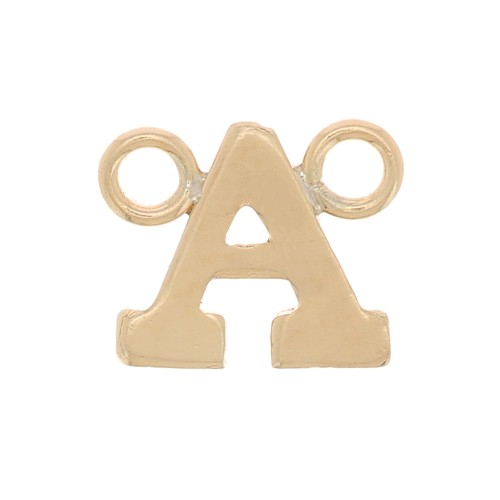 Intercalaire lettre alphabet 6x7 mm - A - Gold filled (or laminé) x1
